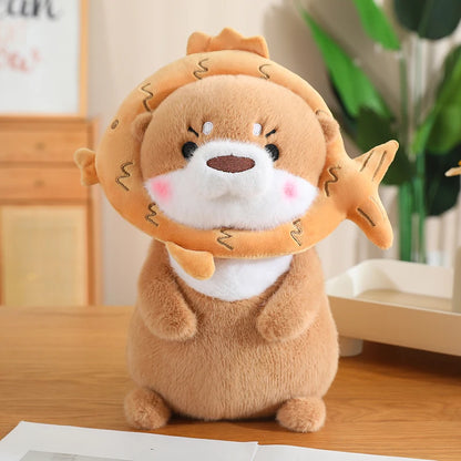 Kawaii Otter Plush Pillow – Soft Cuddly Stuffed Toy