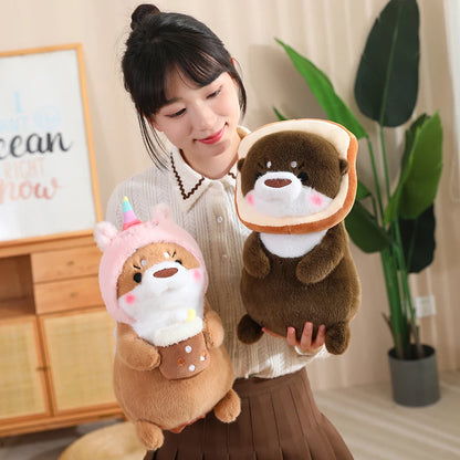 Kawaii Otter Plush Pillow – Soft Cuddly Stuffed Toy
