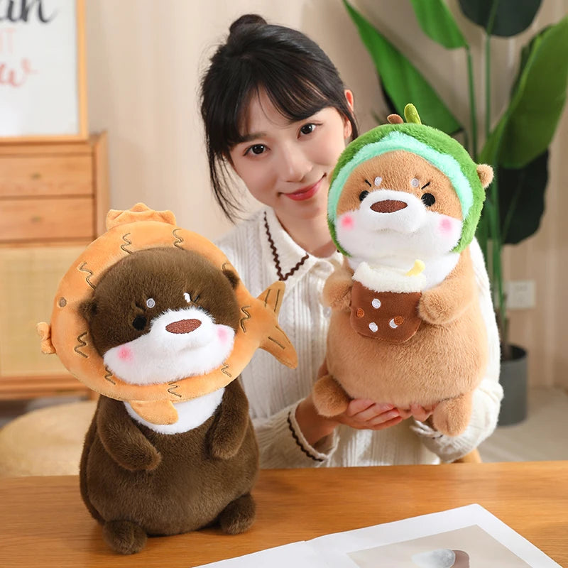 Kawaii Otter Plush Pillow – Soft Cuddly Stuffed Toy