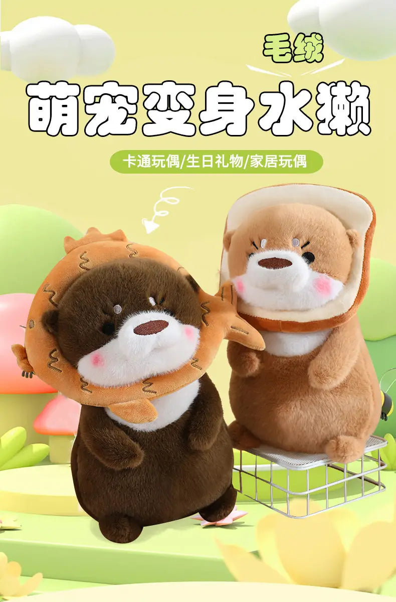 Kawaii Otter Plush Pillow – Soft Cuddly Stuffed Toy
