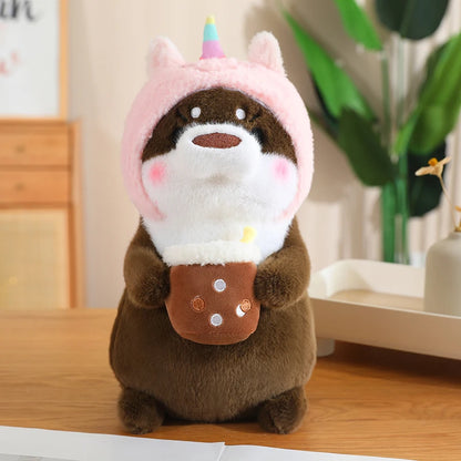Kawaii Otter Plush Pillow – Soft Cuddly Stuffed Toy