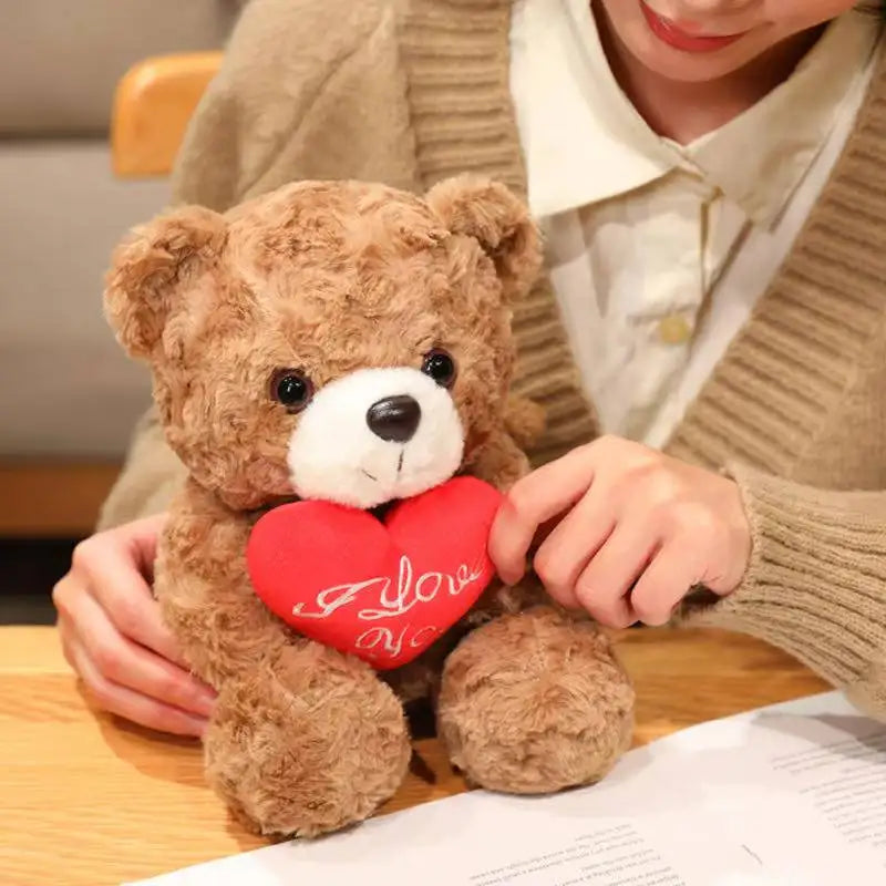 Flower Hug Teddy Bear – Cute Plush Gift