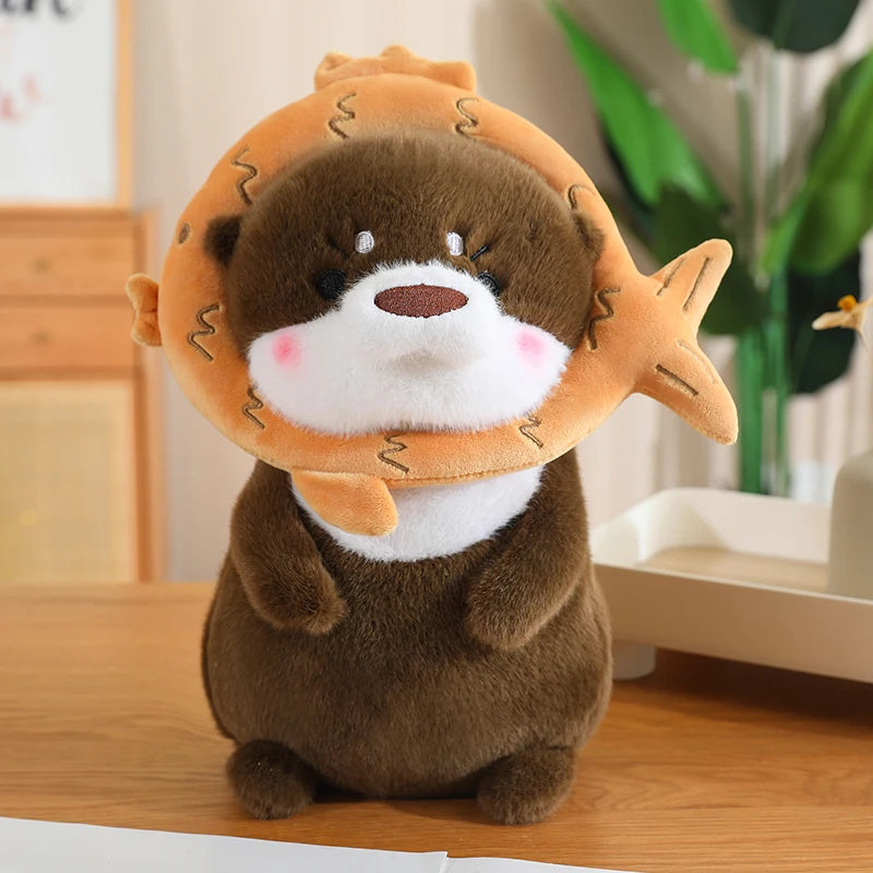 Kawaii Otter Plush Pillow – Soft Cuddly Stuffed Toy
