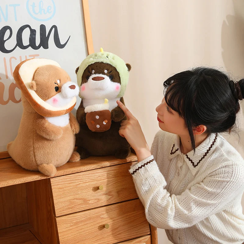 Kawaii Otter Plush Pillow – Soft Cuddly Stuffed Toy