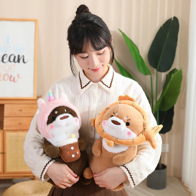 Kawaii Otter Plush Pillow – Soft Cuddly Stuffed Toy